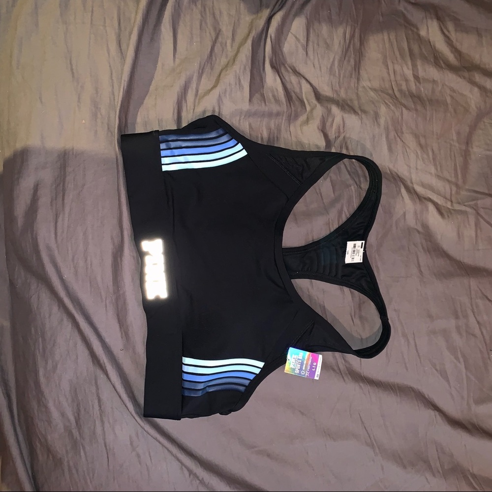 Pink sports bra
